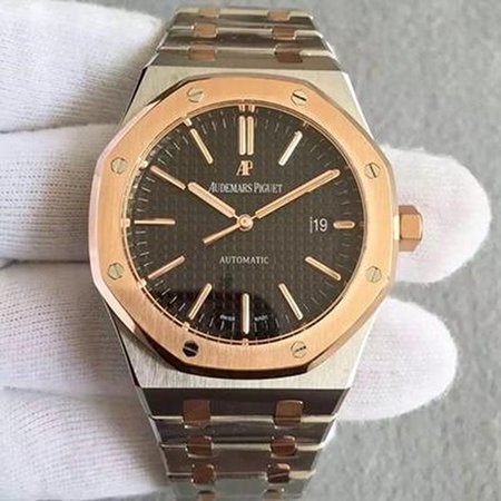 Audemars Piguet Royal Oak 15400 JF Factory Rose Gold Black Dial