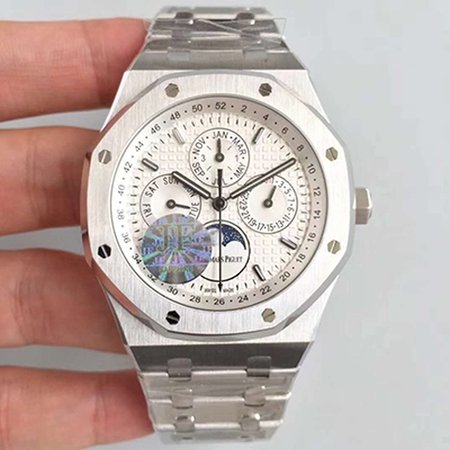 Audemars Piguet Royal Oak Perpetual Calendar 41MM 26574ST.OO.1220ST.01 JF Factory Silver Dial