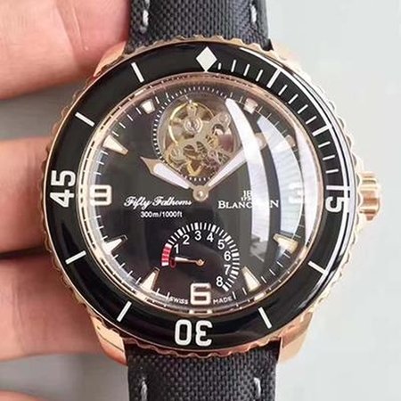 Blancpain Fifty Fathoms Tourbillon 5025-3630-52A Rose Gold Black Dial