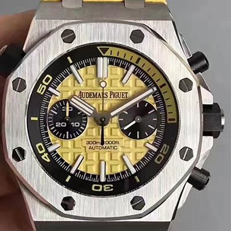 Audemars Piguet Royal Oak Offshore Diver Chronograph 26703ST.OO.A051CA.01 JF Factory Yellow Dial