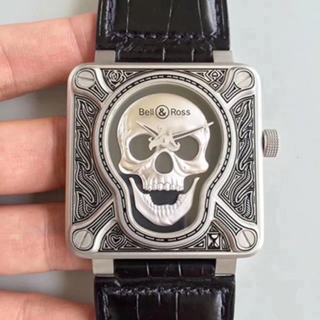 Bell & Ross BR 01 Burning Skull Black Dial