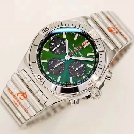 Breitling Chronomat AB01343A1L1A1 GF Factory Stainless Steel Green Dial