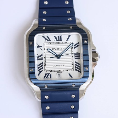 Cartier Santos GF Factory Rubber Strap