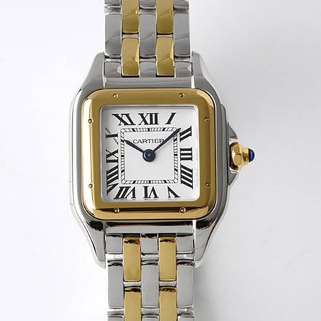 Panthere De Cartier W2PN0006 22MM BV Factory White Dial Gold Bezel