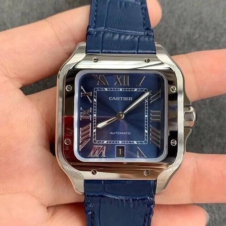 Cartier Santos WSSA0030 V6 Factory Blue Strap