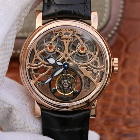 Franck Muller Giga Tourbillon 18K Rose Gold Skeleton Dial