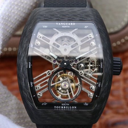 Franck Muller Vanguard Skeleton V45 T SQT Tourbillon Skeleton Dial