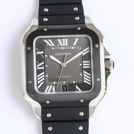 Cartier Santos WSSA0037 GF Factory V2 Black Strap