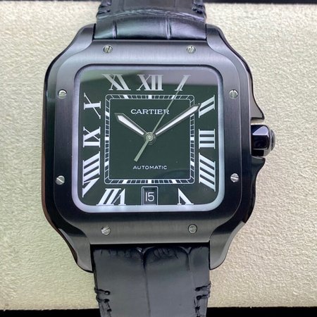 Cartier Santos WSSA0039 GF Factory Black Strap