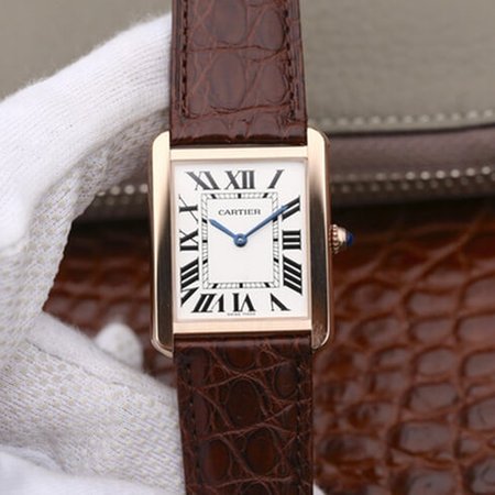 Cartier Tank W5200025 K11 Factory Brown Strap