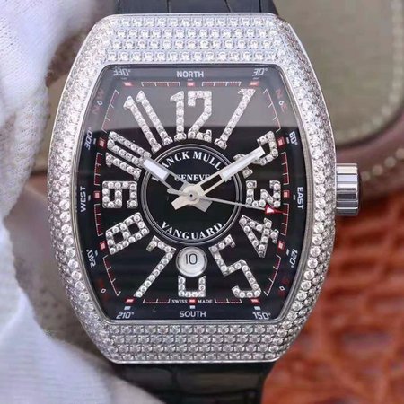 Franck Muller Vanguard V45.SC.DT.D.NBR.CD.5N.NR Black Dial