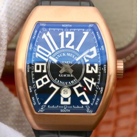 Franck Muller Vanguard V45-02 18K Rose Gold Black Dial