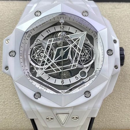 Hublot Big Bang Sang Bleu II 418.HX.2001.RX.MXM21 BB Factory White Ceramic Strap