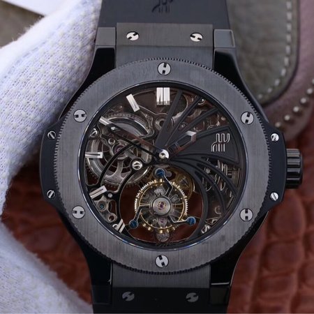 Hublot Big Bang Hollow Tourbillon Black Strap