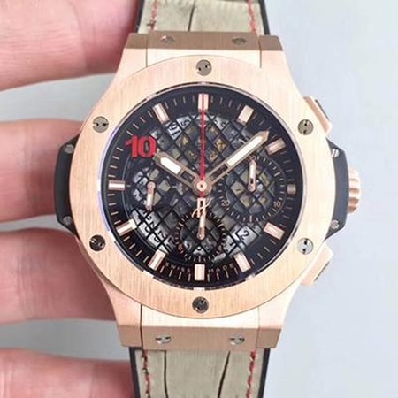 Hublot Big Bang Aero Bang Gold 311.PX.1180.GR Black Skeleton Dial