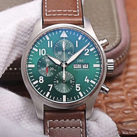 IWC Pilot Chronograph IW377726 ZF Factory Green Dial