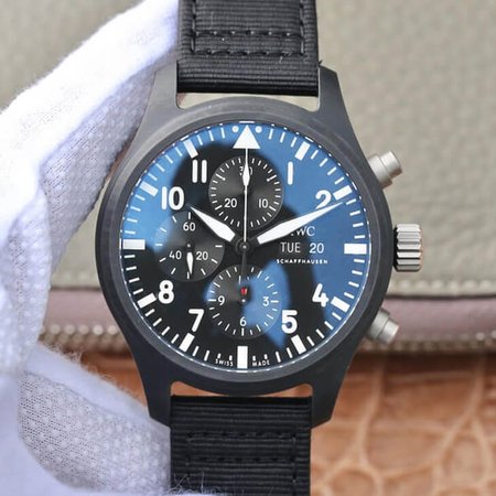 IWC Pilot IW389101 ZF Factory Black Strap