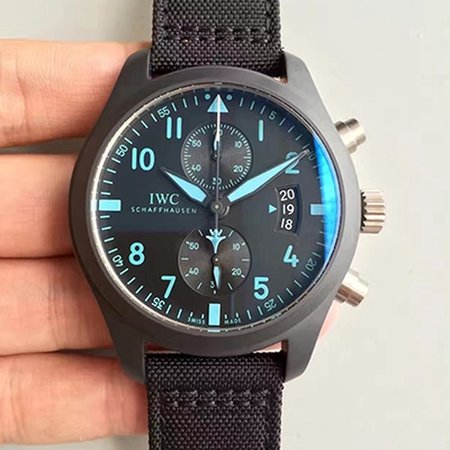 IWC Pilot Chronograph Top Gun IW388003 ZF Factory Black Dial