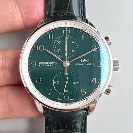 IWC Portugieser Chronograph Edition 150 Years IW371601 YL Factory Green Dial