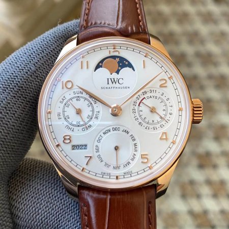 IWC Portuguese Perpetual Calendar IW503302 APS Factory Brown Strap