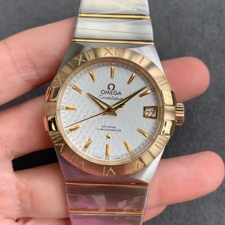 Omega Constellation 123.20.38.21.02.006 VS Factory Gold Bezel