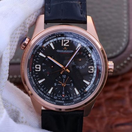 Jaeger-LeCoultre Polaris Geographic Rose Gold 904847J 42MM TWA Factory Black Dial