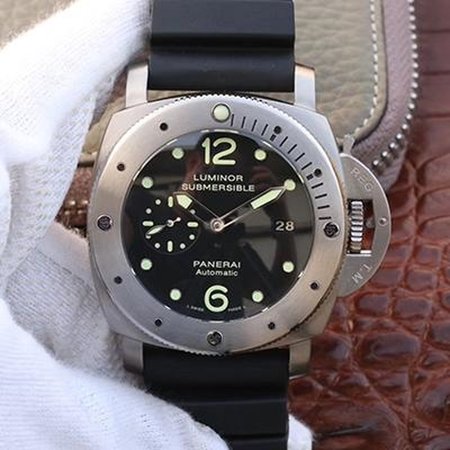 Panerai Luminor Submersible 1950 Amagnetic 3 Days Titanium PAM389 VS Factory V2 Black Dial