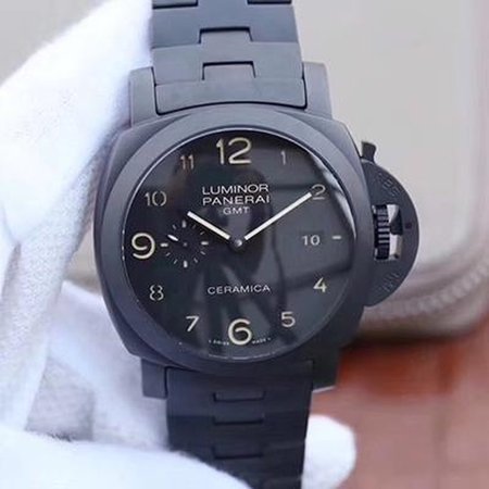 Panerai Tuttonero Luminor 1950 3 Days GMT PAM438 VS Factory Black Dial