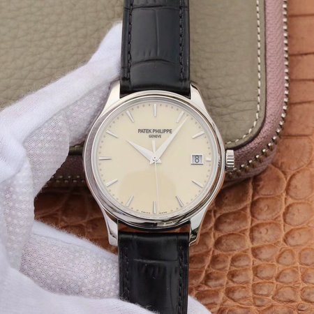 Patek Philippe Calatrava Automatic Date White Dial Watch 5227 ZF Factory Flip Back Version