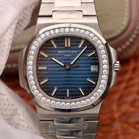 Patek Philippe Nautilus 5711 PF Factory Diamond Bezel Blue Dial