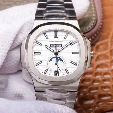 Patek Philippe Nautilus 5726/1A-010 PF Factory Moonphase Silver White Dial