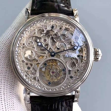 Patek Philippe Tourbillon 316L Stainless Steel Skeleton Dial