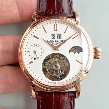 Patek Philippe Tourbillon Moonphase 24H Power Reserve White Dial