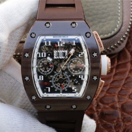 Richard Mille Chronograph RM011 KV Factory Brown Crystal Dial