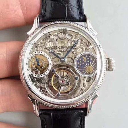 Patek Philippe Tourbillon Moonphase Silver Dial