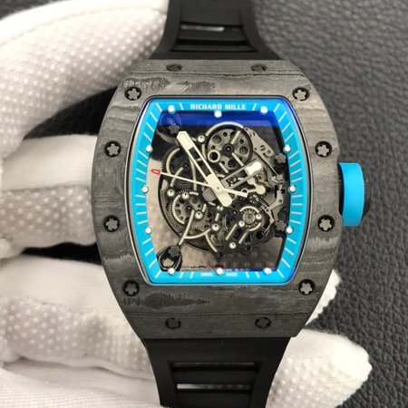 Richard Mille RM055 ZF Factory Black Rubber Strap