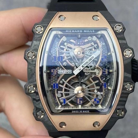 Richard Mille RM21-01 RM Factory Black Rubber Strap