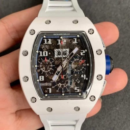 Richard Mille RM-011 KV Factory White Rubber Strap