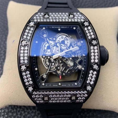 Richard Mille RM055 KV Factory Black Rubber Strap