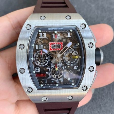 Richard Mille RM11 KV Factory Brown Rubber Strap