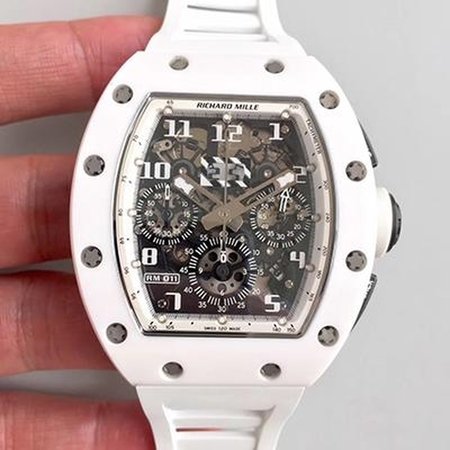 Richard Mille RM011-FM KV Factory White Ceramic Skeleton Dial