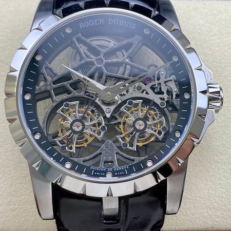 Roger Dubuis Excalibur RDDBEX0396 YS Factory Black Leather Strap