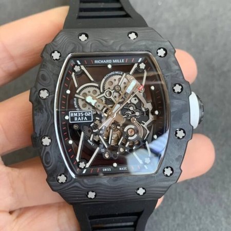 Richard Mille RM035-02 KV Factory Black Rubber Strap