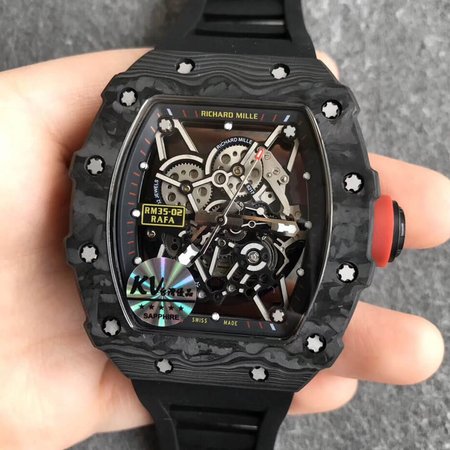 Richard Mille RM35-02 KV Factory Black Rubber Strap