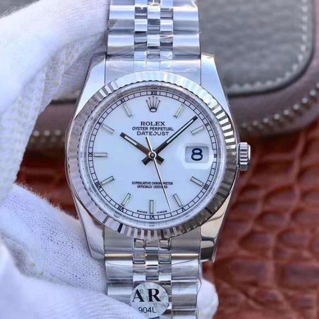 Rolex Datejust 116234 36mm AR Factory White Enamel Dial