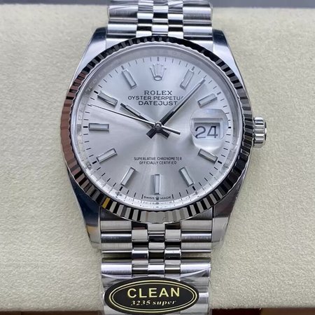 Rolex Datejust M126234-0013 36MM Clean Factory Stainless Steel Strap