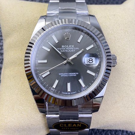 Rolex Datejust M126334-0013 Clean Factory Grey Strap