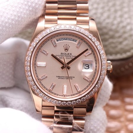 Rolex Day Date M228345RBR-0007 EW Factory Diamond-Set Bezel