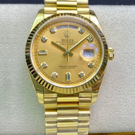 Rolex Day-Date M128238-0008 Yellow Gold EW Factory Champagne Dial