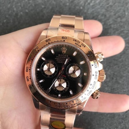 Rolex Daytona m116505-0008 Noob Factory Rose Gold Bezel